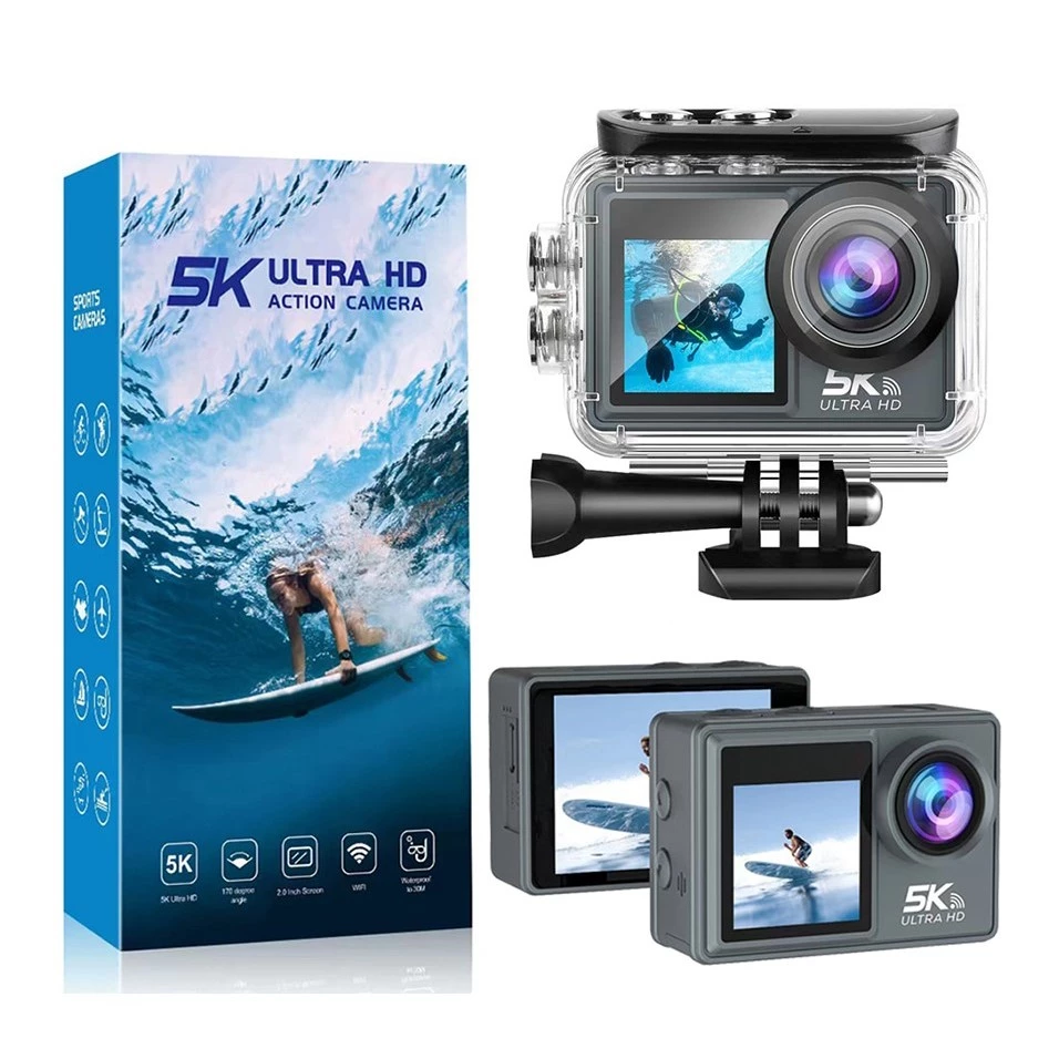 Camera Hành Trình Xe Máy Chống Nước, Cảm Ứng AUSEK 5K M40R-M40TR - Hình 1